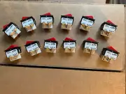 12 APR Red Rocker Switch Lot. ON/OFF Toggle. 16 Amp 250v. 4 pin.