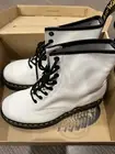 Women's Shoes Dr. Martens 1460 8 Eye Leather Boots 11821100 WHITE SMOOTH