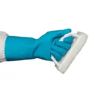 Bastion Pacific-Silverlined Blue Rubber Medium Gloves: Natural Rubber Latex
