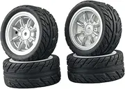 1/16 Scale RC Car Wheels Tires Accessory Assembly RC Upgrade Kit Modified Replacement Durable Anti Slip Rim Tyres for SG 1606 Pickup Car