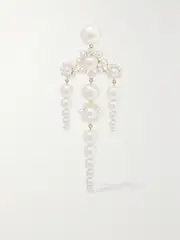 [Sophie Bille Brahe] Sophie Bille Brahe - Fontaine De Mariage 14-karat Gold Pearl Single Earring - Ivory - One size One size Ivory