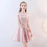 洋裝伴娘服新款夏季顯瘦粉色伴娘團洋裝小禮服短款仙氣質中國風女 阿薩布魯