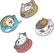 [LIFKOME] Alloy Cat Brooch Set Lightweight Portable for Diy Craft Scarf Bag Backpack Decor