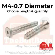 M4-0.7 Stainless A2-70 Flat Head Socket Cap Screws (Choose Length & Qty)