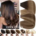 Tape In Hair Extensions Seamless Invisible Skin Wefts On Russian Remy Human Hair