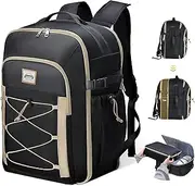 [Sydioor] Expandable Travel Backpack with Packing Cube, 30 40L Large Hand Luggage Backpacks for Airplanes, Carry on Laptop Rucksack 17 Inch, Men & Women Cabin Bag for Weekend Business Trips, Black