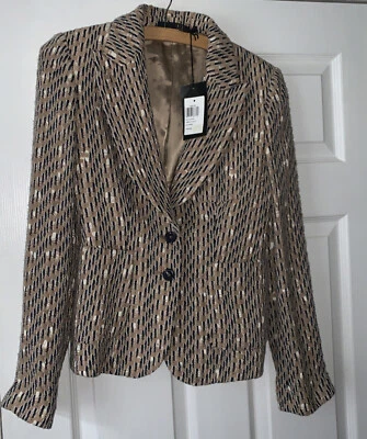 Daks of London size 8 Cotton Blend Single Breasted tweed blazer Bnwt Rrp £425