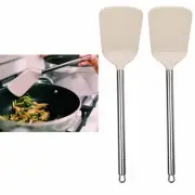 2 Cooking Spatula Wheat Straw Heat Resistant Non Stick Stainless Steel Utensils