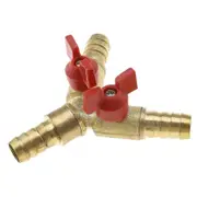 Brass Y-Type 3-Way Hose Adapter 10mm for Air Water Gas EU Fitting