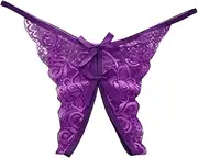 [KSDFIUHAG] Women's Erotic Bustiers & Corsets 4-Piece Set of Sexy Crotchless Panties, Women's Underwear, Bowknot Panties, Sexy Thongs