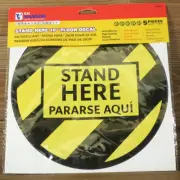 C.H. Hanson Stand Here Social Distancing 10 inch Floor Decal 5 Pack