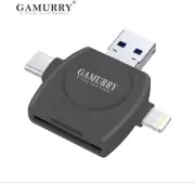 Card Readers Flash Drive 8-in-1 C Micro USB Adapter USB 3.0 PC Android(Black)