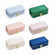 Portable Velvets Jewelry Storage Box Rings Necklace Earring Box Display Cases