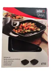 Weber 6732 BBQ Grill Saute Ceramic Coated Pan set