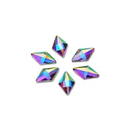 Rhinestones Diamond Crystal Glass AB Nail Flat Back Rhombus Shape 6x10mm 144pcs