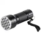 High Quality UV 21 LED Flashlight Torch Aluminium Violet Backlight Detectio HO