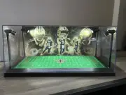 Kamara, Drew Brees, Olave Custom 2 Card PSA display case w/ LED lights - Saints