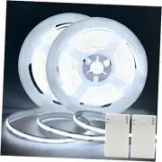 2 Pack COB Motion Sensor Strip Light Battery Operated, 6.6Ft 640 Cool White