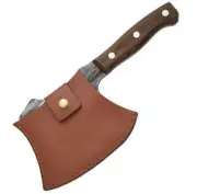 Chopper butcher axe blade bag scabbard sheath cow leather customize brown W155