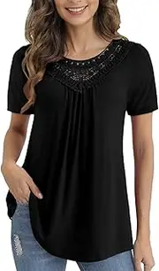 [Generic] Women's T-Shirt Short Sleeve Summer Plain Lightweight Crew Neck Short Sleeve Shirt Casual Shirt Blouse Leisure Breathable Party Style 2024 Tops Casual Urban Elegant Tops