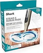 Shark Steam & Scrub Dirt Grip Soft Scrub & Dusting Washable Pads, Fully Reusable, Powerful Cleaning on All Sealed Hard Floors, Compatible with S8001, S8201, S7201 & S7001, Grey, XKITP7000D