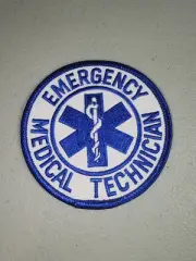 Emergency Medical Technician Embroidered Patch 3 in Round Sew or Iron On