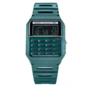 Casio CA-53WB-3B | Retro Calculator Watch | Blue-Green Digital Display | Lightwe
