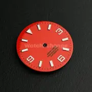29mm Red Watch Dial for SEIKO NH35 NH36 Watch Movement Parts
