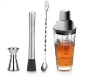Cocktail Shaker Set Bartender Kit with Martini Shaker Bar Kit Drink Mixer Spoon