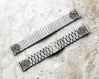 Engraved Silver Stainless Steel Band for Fitbit Versa Lite 2 3 4 & Sense 2 -AS1