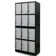 FORTIA 12 Doors Locker Cabinet Metal Gym Storage Home Office School Stationary Compartment