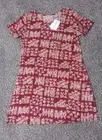 Coral Bay Beaded Boho T-Shirt Dress Aztec Earthy Hipster Deadstock NWT Vintage