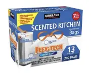 Kirkland Signature Flex-Tech 13-Gallon Scented Kitchen Trash Bags, 200-count RAM