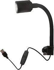 Fish Tank Small USB Light, Rotating Clip-Ons Luminescence, 6.46 Inch Adjustable USB Powered, Flexible Angle Led Light for Aquarium and Terrarium, Indoor Use