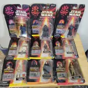 (9) Star Wars Episode 1 Figure Collection Darth Maul, Obi Wan, Jar Jar, Anakin..