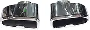 Compatible For BMW X3 G01 X4 G02 2018-2021 Exhaust Tip Modification M40i Stainless Steel Black Muffler Nozzle Tip Exhaust Nozzle(Silver)