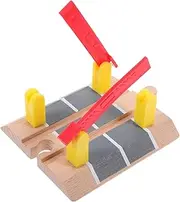 Railway Train Road Block Model DIY Track Barrier Educational Plaything for Backyard Garden Playroom Use Promotes Critical Thinking and Problem Solving Skills