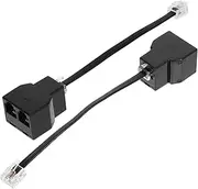 Vaguelly 2Pcs Telephone Splitter Adapter Detachable Connector for Phone Cable Simultaneous Dual Connection for Reliable Communication