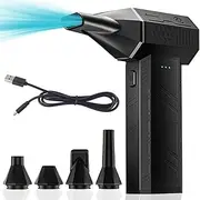 SAILESI Compressed Air Duster, 110000RPM Powerful Cordless Air Blower, Portable 3 Gear Adjustable Electric Duster with Brushless Motor, Rechargeable Dry Blower for Keyboard PC Home Outdoor Car Sofa