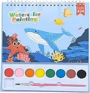 Water Coloring Book - Sketching Book Watercolour Paint Set | 24 Pages Children Water Paint Book | Colouring Book Set for Toddler Pre School Water Painting Books