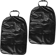 KAILIKETIY 2pcs Kick Mats for Durable Car Backseat Protectors Easy to Install Clean Oxford Seat Back Covers Stain Resistant Design for Vehicle Interiors