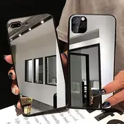 Black Edge Mirror Phone Case for iPhone 14 13 12 11 Pro Max X XS MAX XR Soft TPU Protective Case for iPhone 7 8 Plus Mirror Case,for iPhone 13 Pro