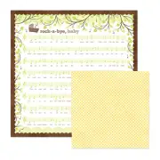 2p We R Memory K New Rock-a-Bye Baby Boy Girl 12" Scrapbook Paper Birth Announce