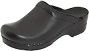 [Dansko] Women's Sonja Box Leather Clog, Black Box, Size 6.5 US