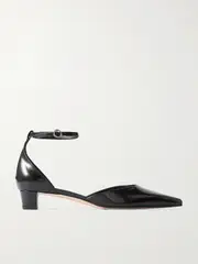 [Aeyde] Aeyde - Perrine Glossed-leather Pumps - Black - IT41 IT 41 Black