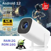Android 12 Mini Projector 4K WiFi LED 1080P Bluetooth UHD Home Theater Portable