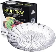 Tongke Vegetable Steamer Basket, Expandable to Fit Various Size Pot (6" to 10"), Stainless Steel Folding Collapsible Basket Insert for Veggie Fish Seafood Cooking.