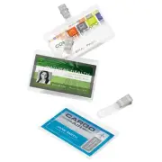 Office Depot Brand Laminating Pouches, ID Badge With Clip, 2.5" x 3.75", 25-Pk