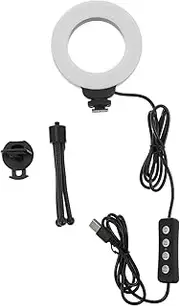 DOITOOL Mini Ring Light for Laptop Webcam Led Video Lighting for Broadcasting Conference Camera Portable Lighting
