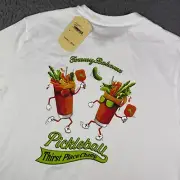 Tommy Bahama Shirt Mens Small White Pickleball Thirst Place Champions NEW